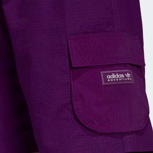 Adidas Adventure Ripstop Cargo Men Shorts Hiking Fashion Glory Purple H09110